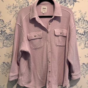 Aerie waffle top in light purple